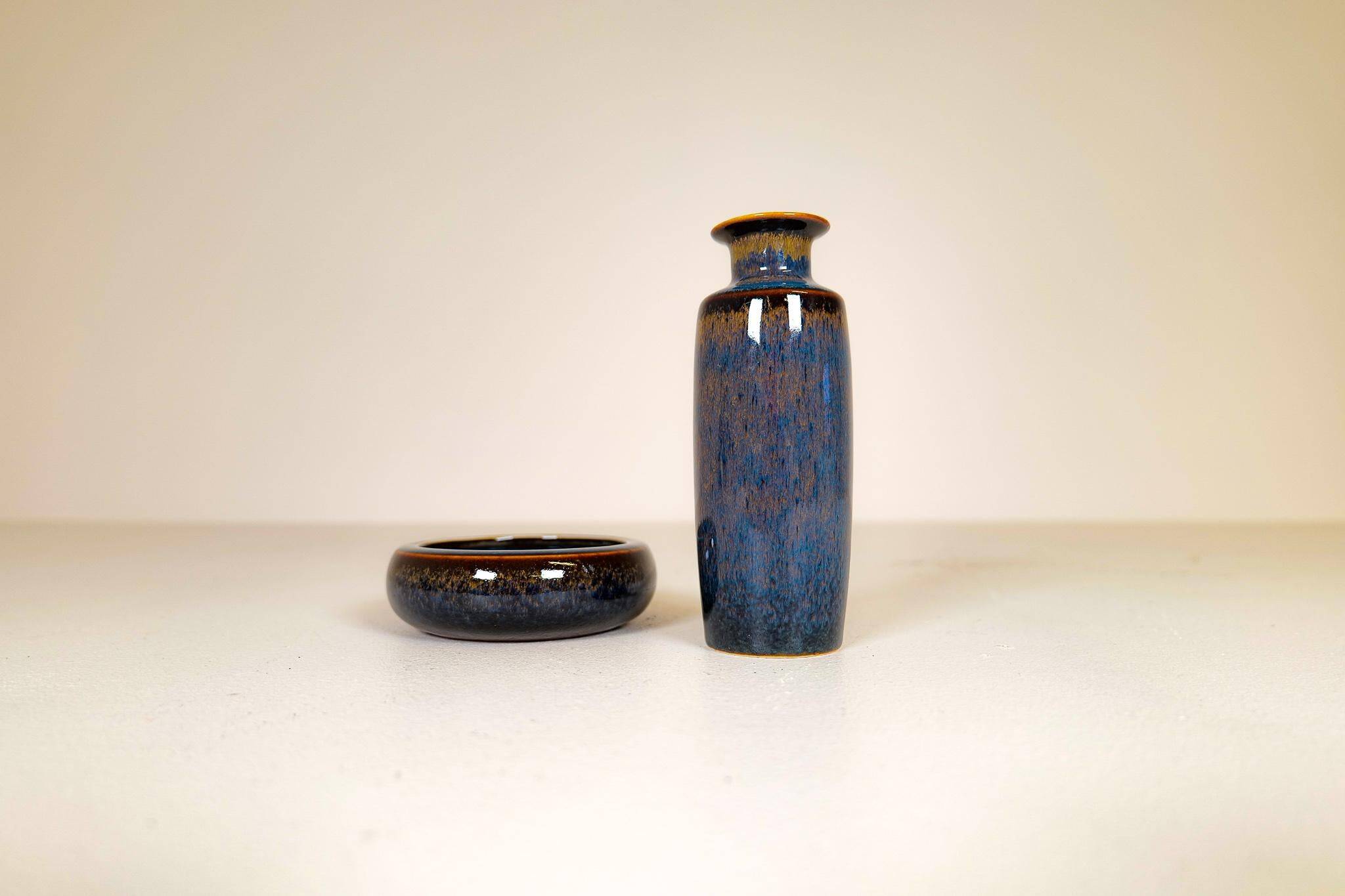 Bowl and modern vase from the mid-century Rörstrand Carl Harry Stålhane, Sweden, 1950s.