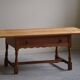 Danish folding table from the mid-century with a drawer in oak, Henning Kjærnulf, 1960s.