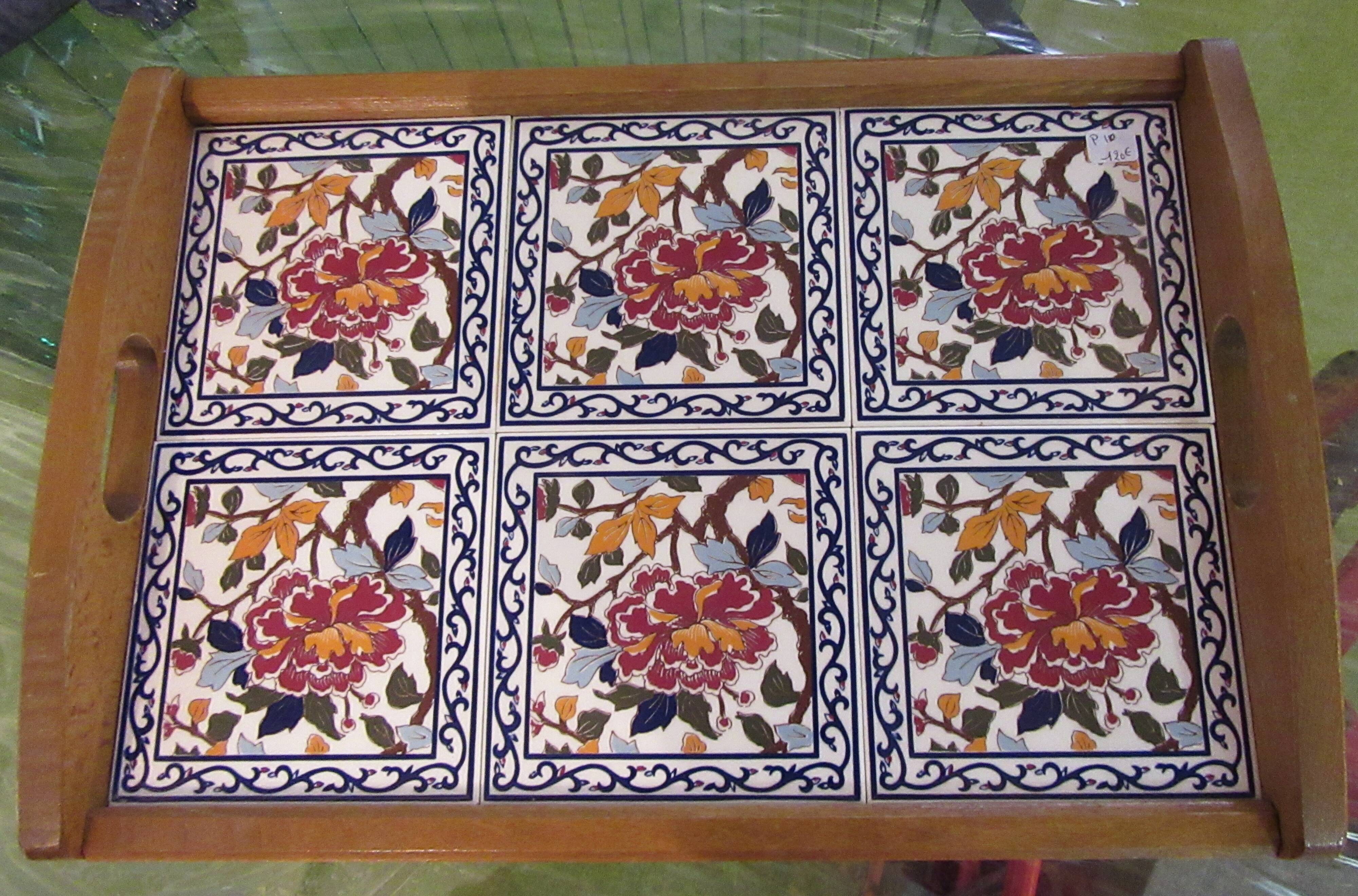 Tile plateau from GIEN and wood