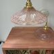 Vintage pink Art Deco glass wall lights