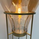 Hot air balloon lamp glass / gold metal