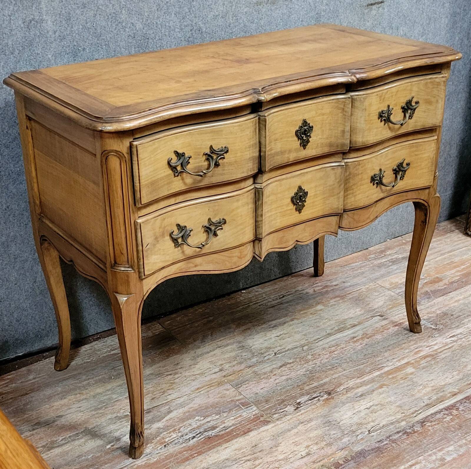 Louis XV style cherrywood chest of drawers, 20th century