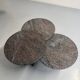 Vintage 1970s design round granite nesting coffee table with 3 elements.
