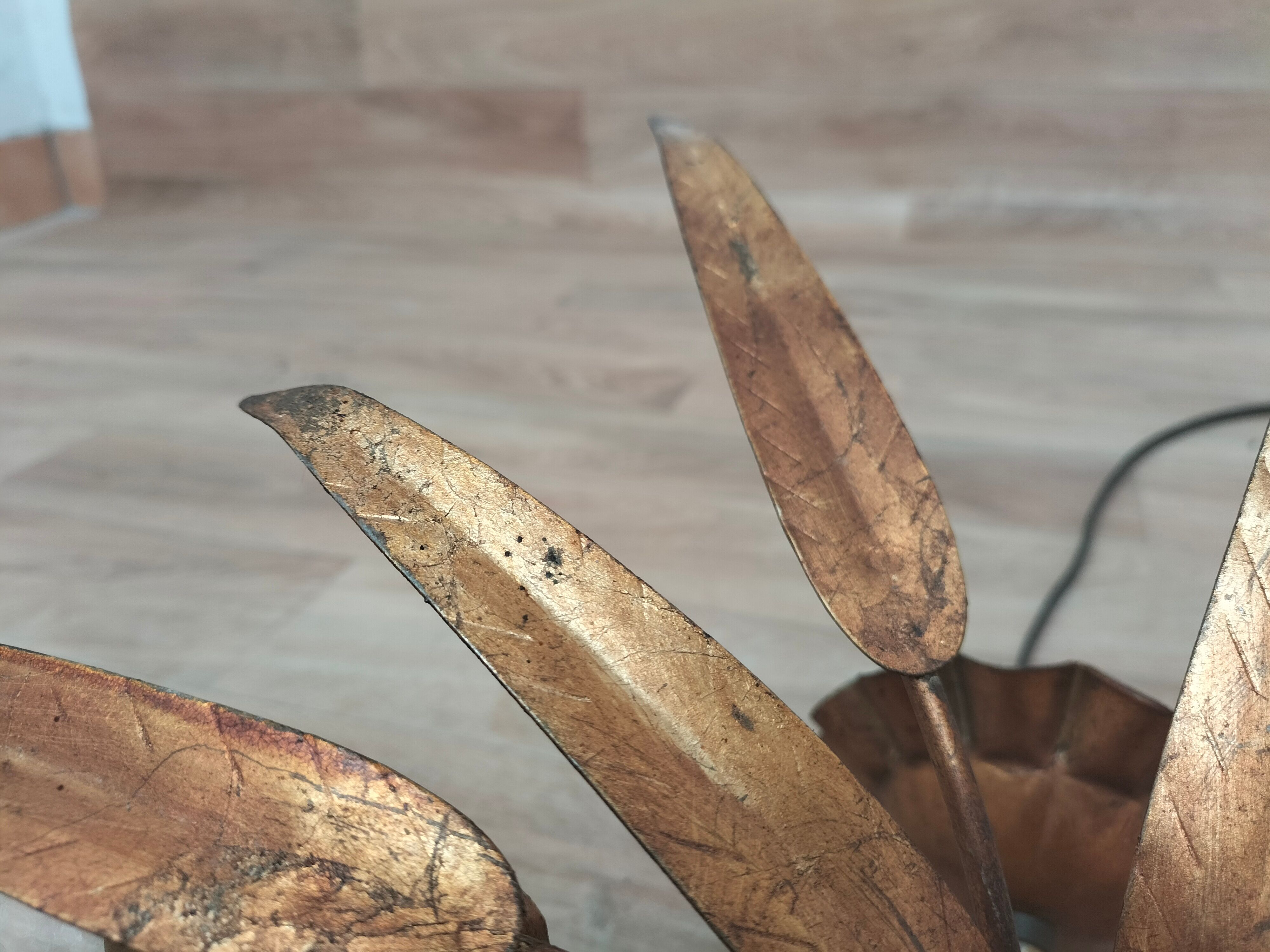 Golden leaf chandelier