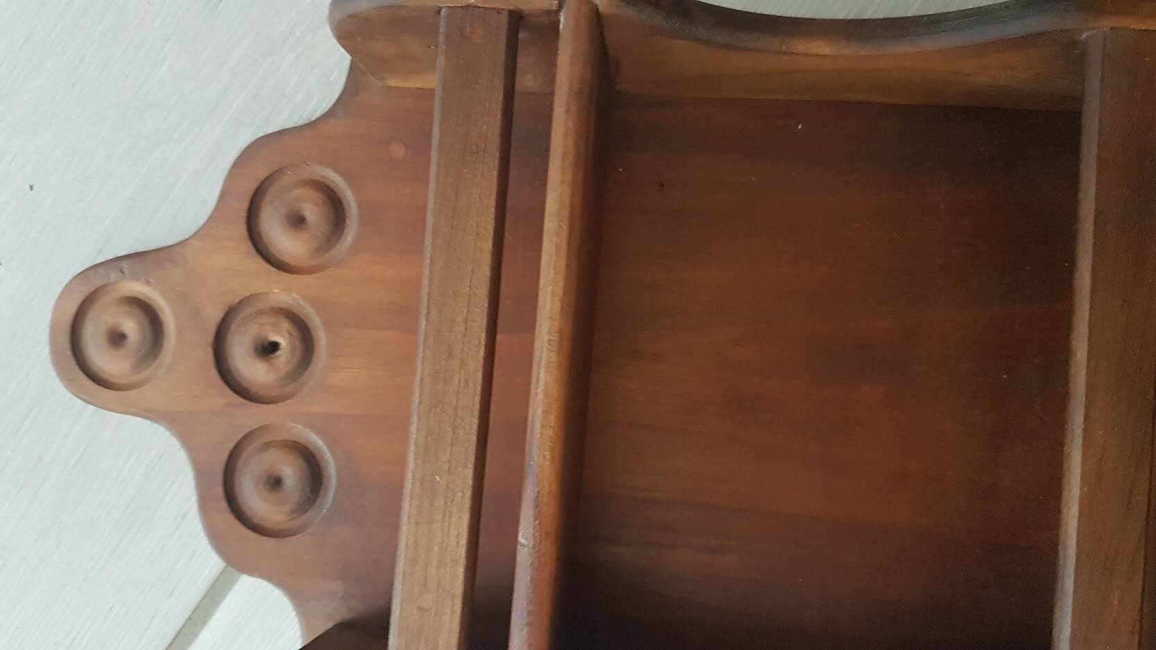 Handcrafted wooden spice rack 56 cm high