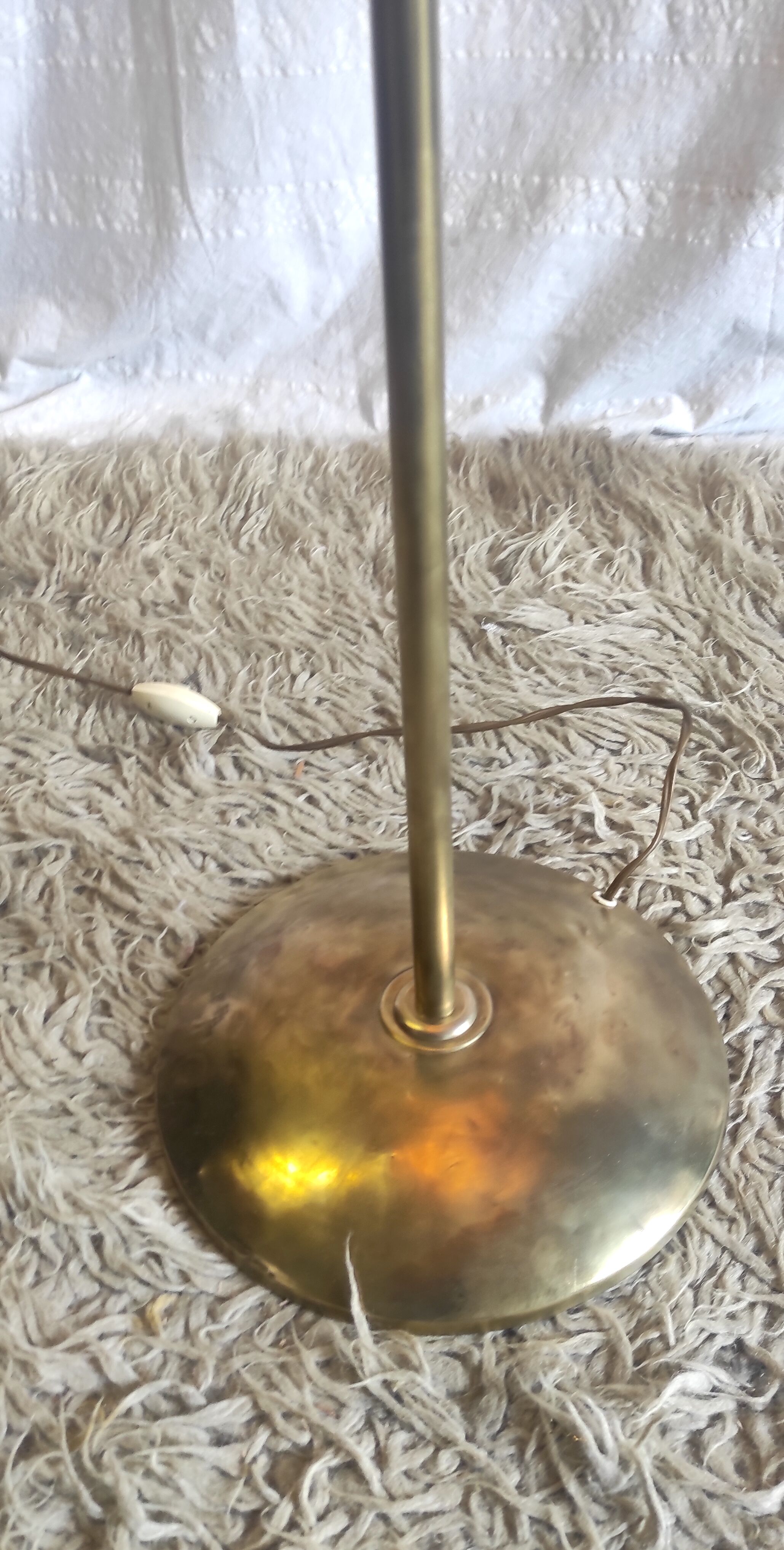 Floor lamp in solid brass minimalist design – 50s/60s
