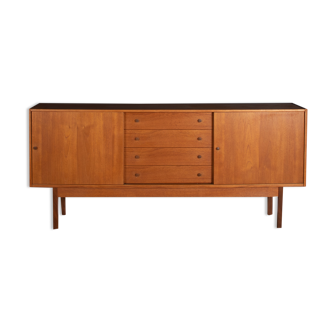 Restored Long Teak Retro 1960s Danish Sideboard