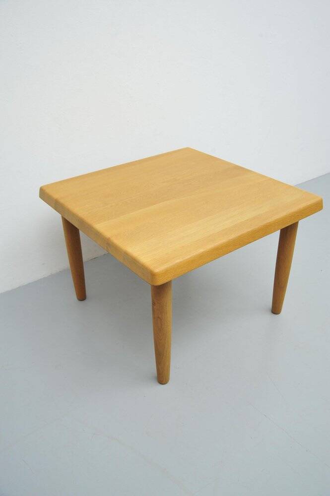 Square oak coffee table, 1960s