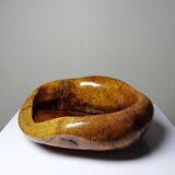 Olive wood catchall Monoxyle brutalist vintage 50s-60s handcrafted