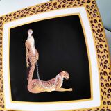 Art deco plate with erte drawing