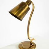 Beautiful, rare, large, heavy mid-century modern brass table lamp
