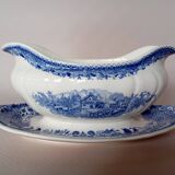 Gravy boat 'Burgenland' blue Villeroy & Boch Mettlach