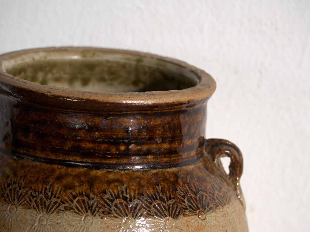 Ancient Chinese glazed stoneware vase – China, circa 1900
