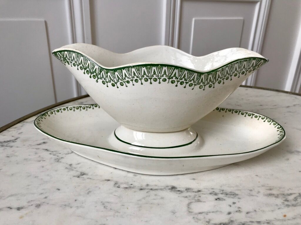 Saucière terre de fer st amand green early twentieth century