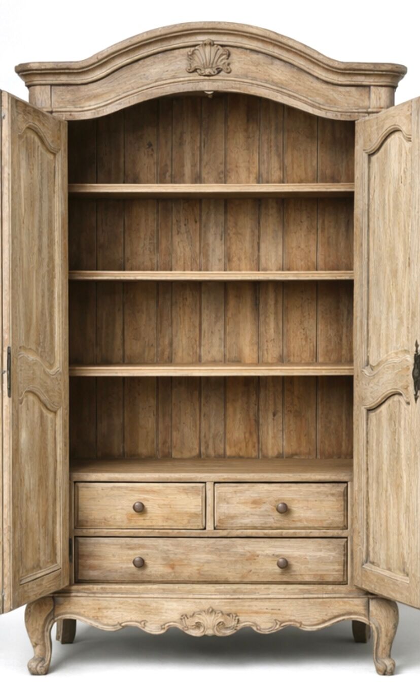 Sanded antique wardrobe