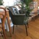 Fauteuil en skaï vert bouteille