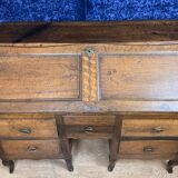Bordeaux Louis XV period curved sloping desk in solid walnut circa 1750