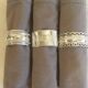 Trio ronds de serviette métal argenté