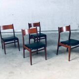 Mid-Century Scandinavian Modern Teak Dining Chairs, Set of 4