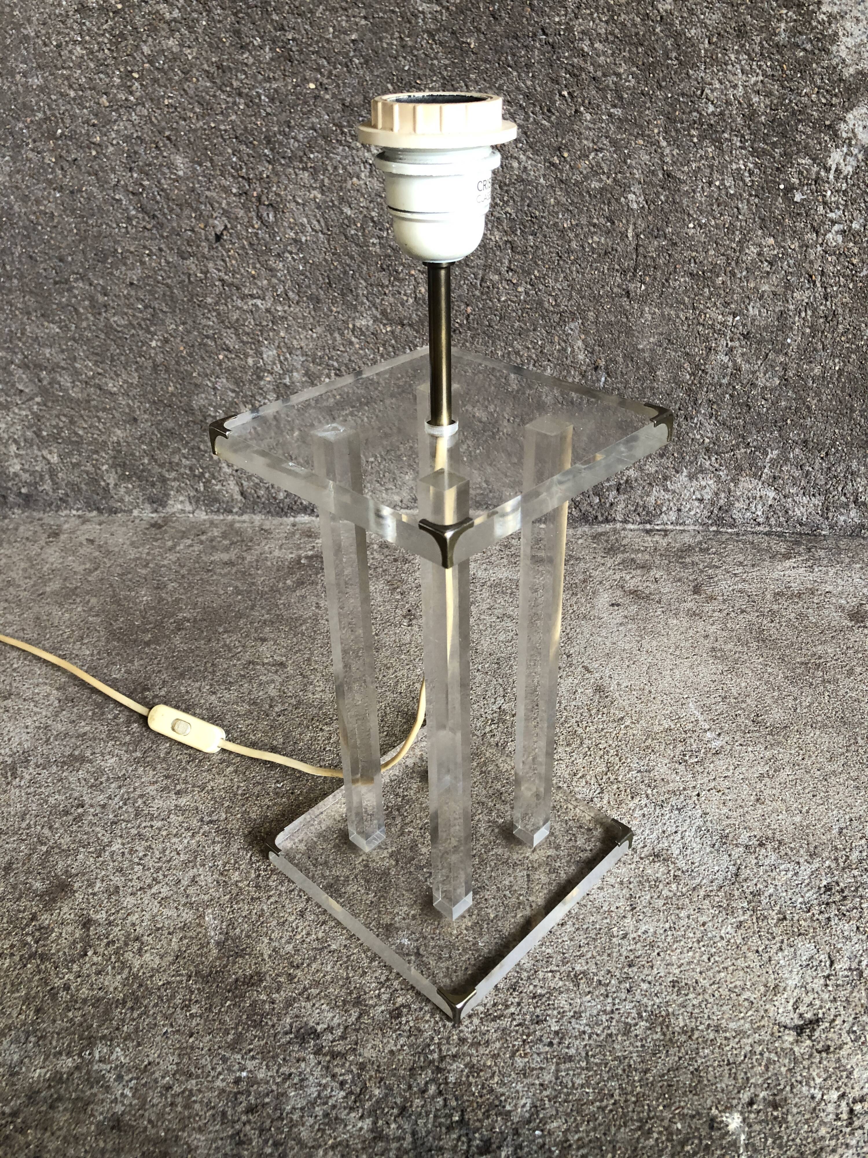 Lampe plexi David Lange, 1970 pour Roche Bobois