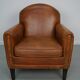 Vintage Dutch leather club chair in cognac color
