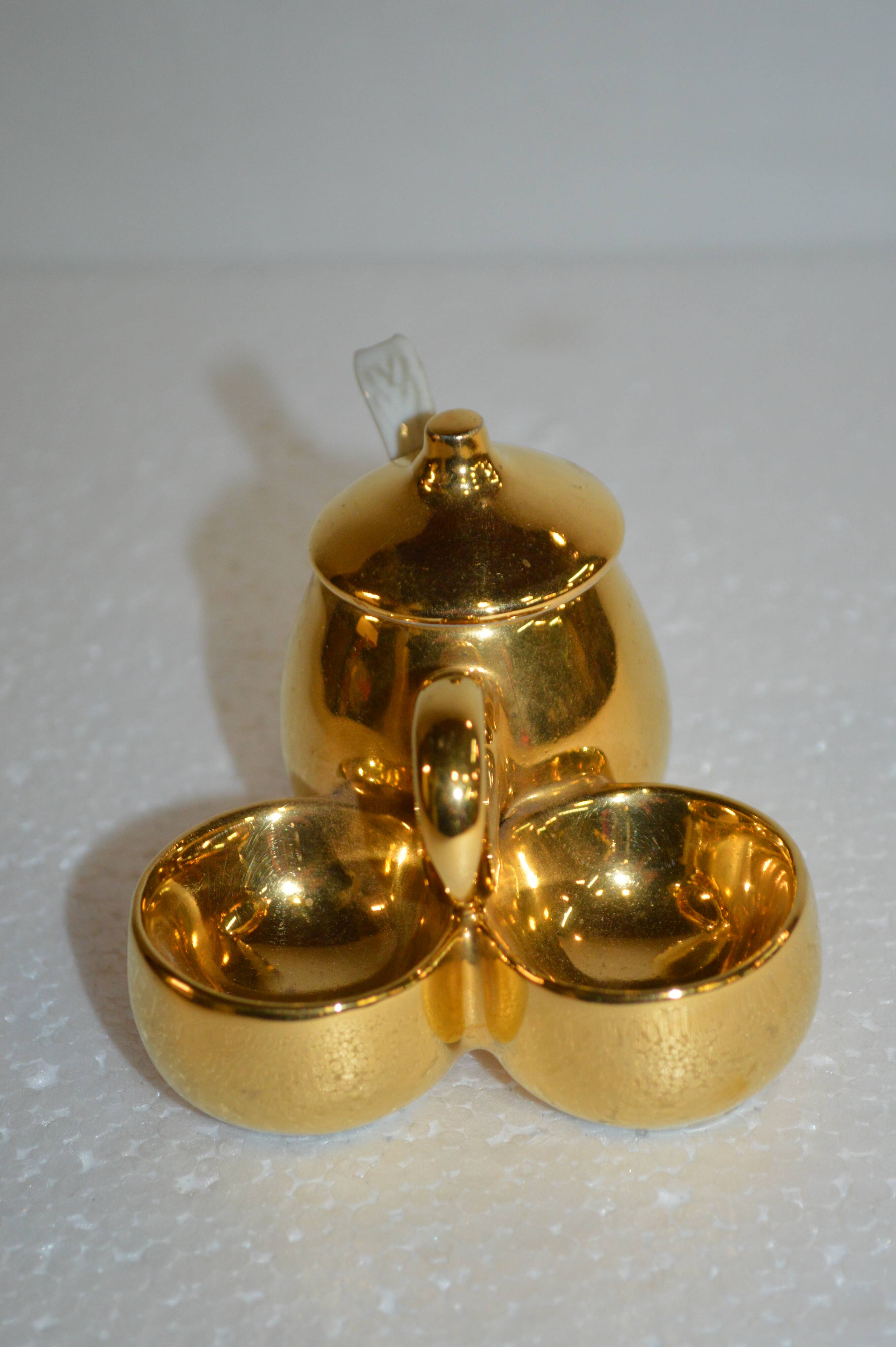 golden LIMOGES porcelain pepper shaker