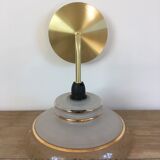 Vintage globe wall lamp in glass and brass base