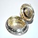Art deco pillbox box in silver metal - antique snuffbox pillbox