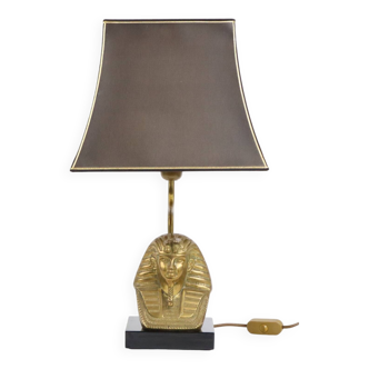 Vintage brass pharaoh lamp hollywood regency massive belgium