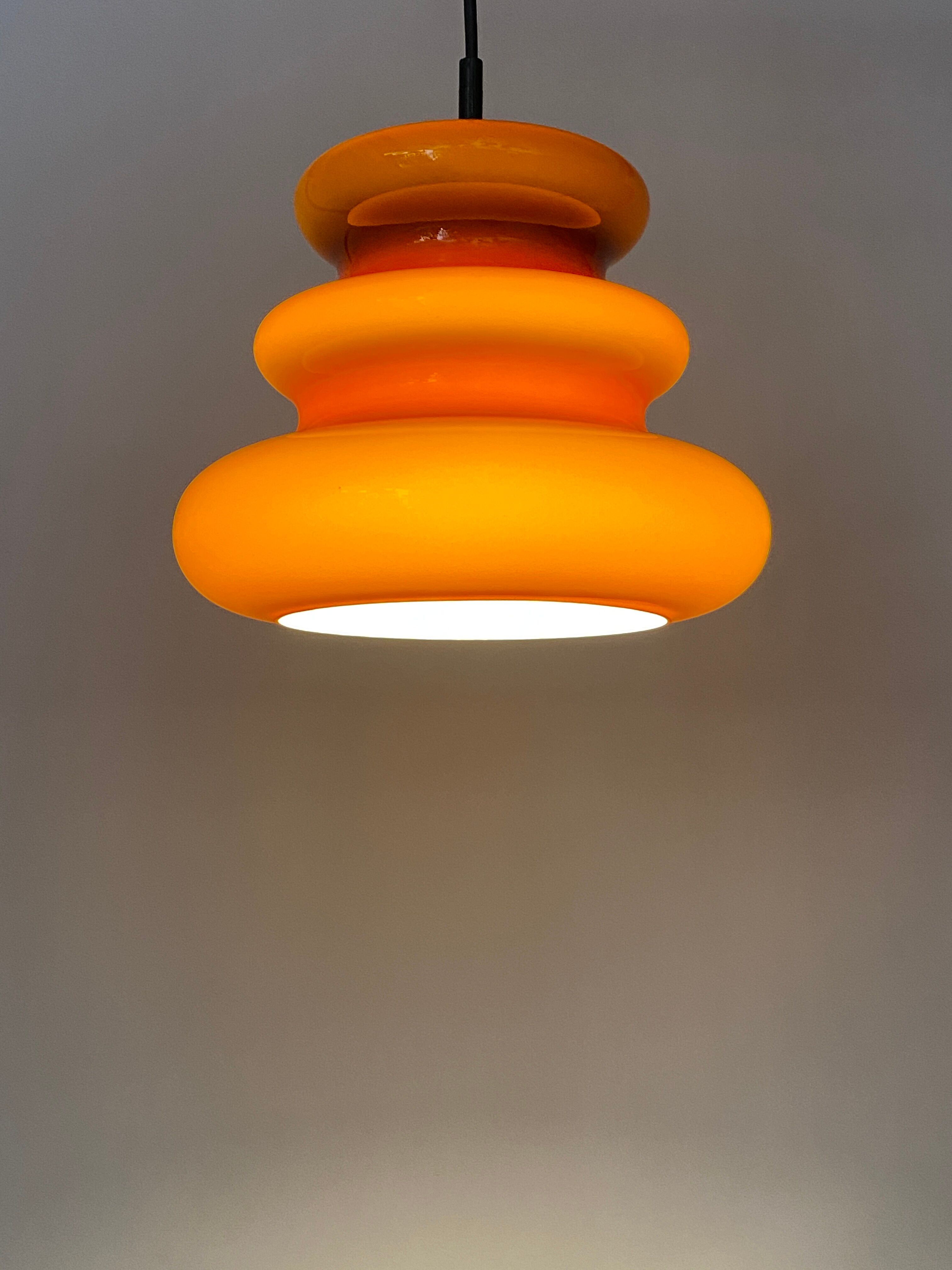 Brown glass pendant light 'AH 1' by Peill et Putzler