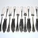 Set of 10 ercuis fish knives in silver metal, victoria spatours model