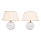 Set Glass ball table lamps 1970s France