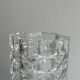Large clear thick glass vase, heavy vase for large bouquet