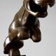 Large Art Deco bronze patinated Jaguar sculpture on an architectural base.