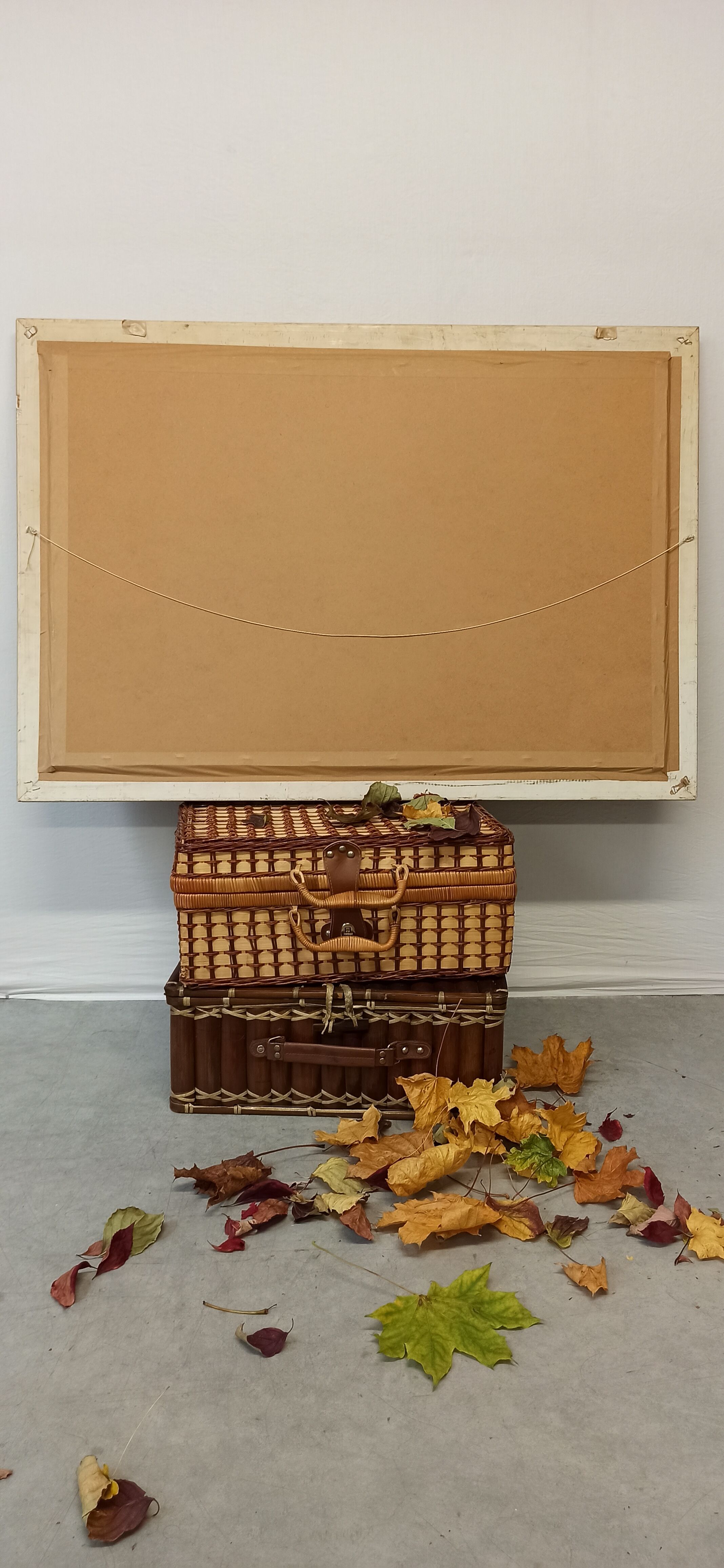 Painting framed by a view of Paris