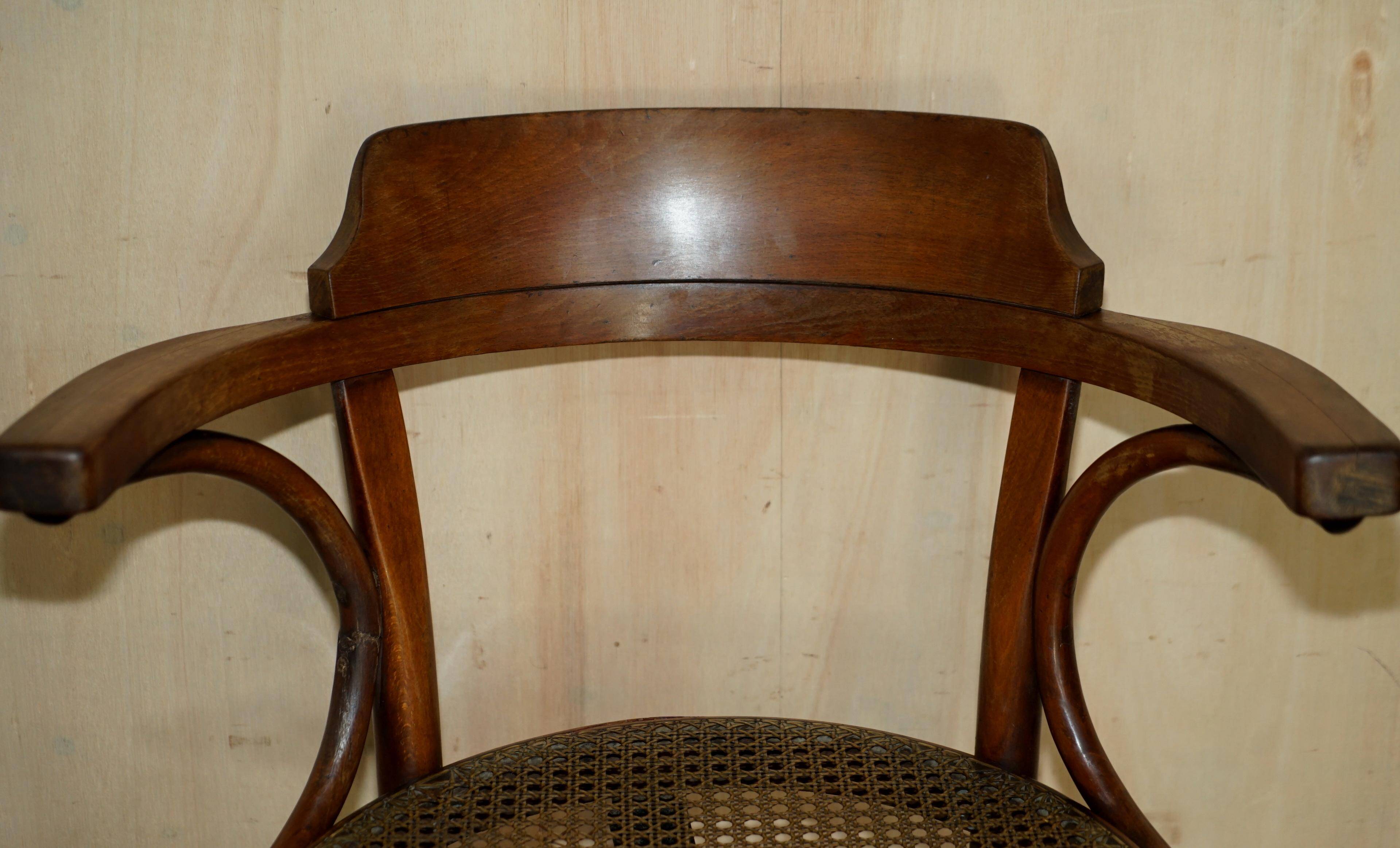 Antique Thonet model no. 3 swivel office armchair