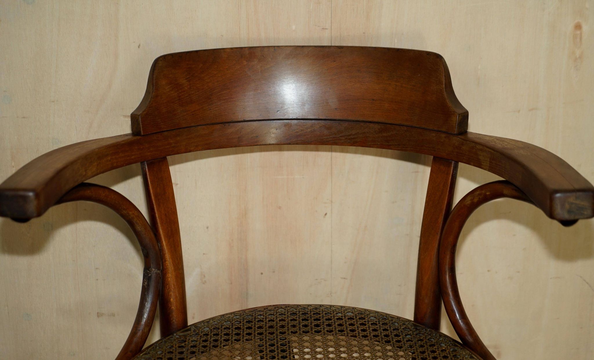Antique Thonet model no. 3 swivel office armchair