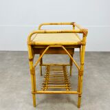 Vintage rattan bedside 60s