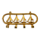 Coat hook in gilded brass, sailboat motifs