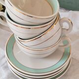 Set of 4 coffee cups with their sub-cups - KG Lunéville