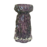 Vase à jacinthe en verre effet gaufre 20 eme