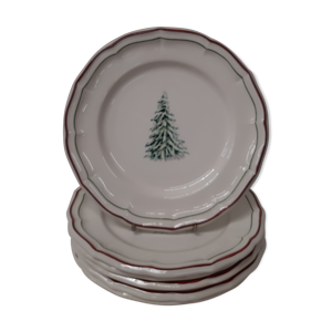 Lot de 6 assiettes desserts filets