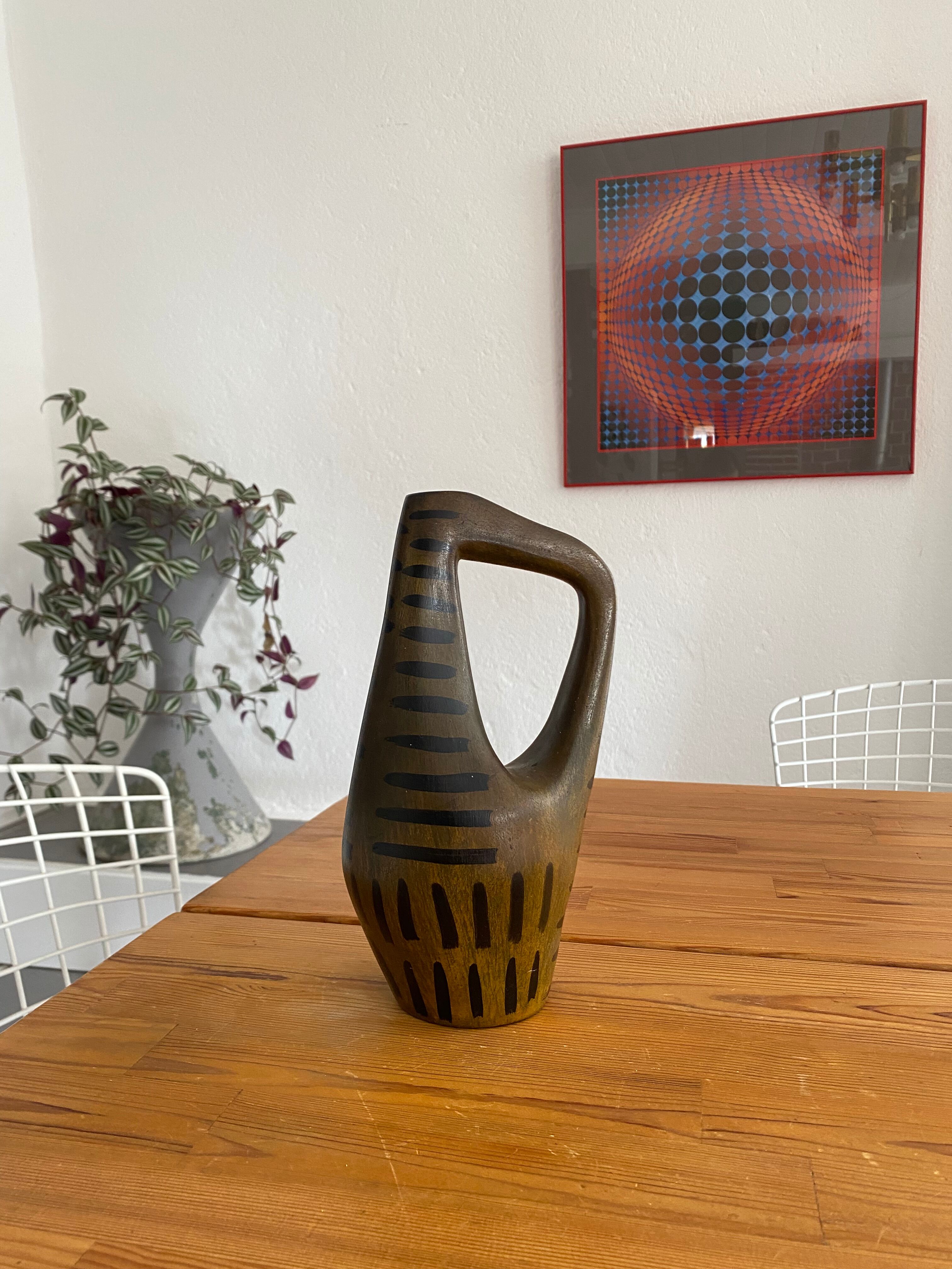 Vase céramique forme libre vintage