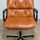 Charles Pollock leather office chair, Knoll edition, 1970