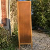 Chest of drawers wood and rattan cabinet