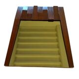 Luciano Frigerio, mod. Barium solid walnut mirror, Frigerio di Desio 1970s