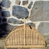 Wicker log basket