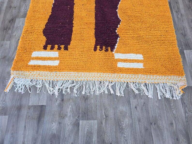 Tapis beni ouraine fait main taille 100 x 200 cm