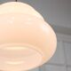 Mid-century italian brass and opaline cloud pendant lamp