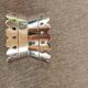 Set of 5 silver metal napkin rings